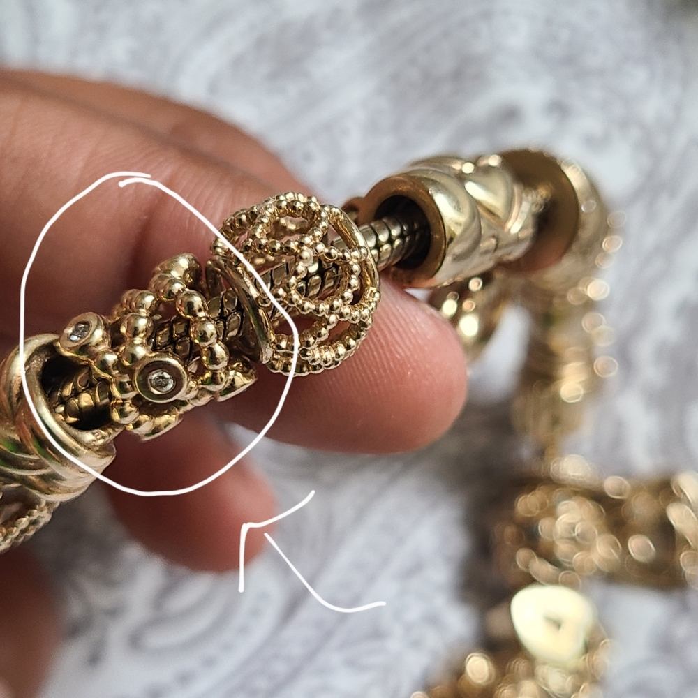 Precious Moment Pandora 14k w/diamonds Charm 💫